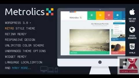 Preview Metrolics - Responsive Metro WordPress Theme TForest
