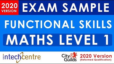 Functional Skills MATHS Level 1 Exam Sample  - City & Guilds Exam