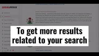 Legalpedia RCC Search Video