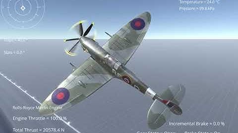 Silantro Unity3d Flight Simulator: Submarine Spitfire Camera Test