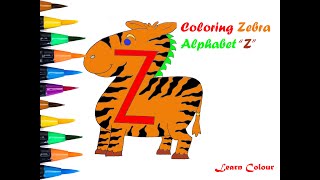 Coloring Alphabets Zebra Animal Fun Coloring Pages For Kids