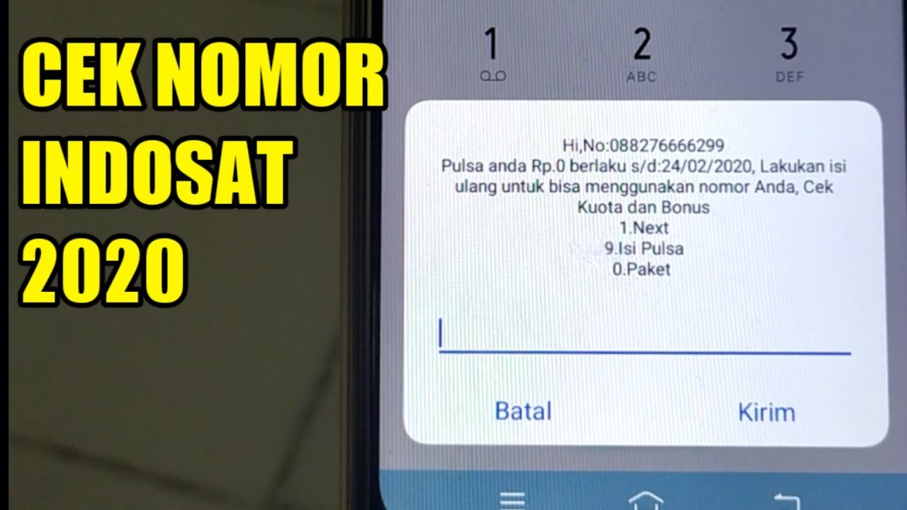 CARA CEK NOMOR INDOSAT TERBARU 