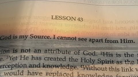 ACIM Lesson 43 Meditation