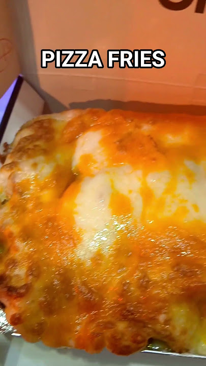 Pizza Fries: We put a WHOLE PIZZA on top of our fresh fries #pizzafries #shorts #fries #fyp #foodie