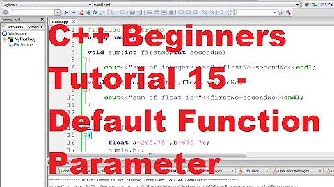 C++ Tutorial for Beginners 15 - Default Function Parameter