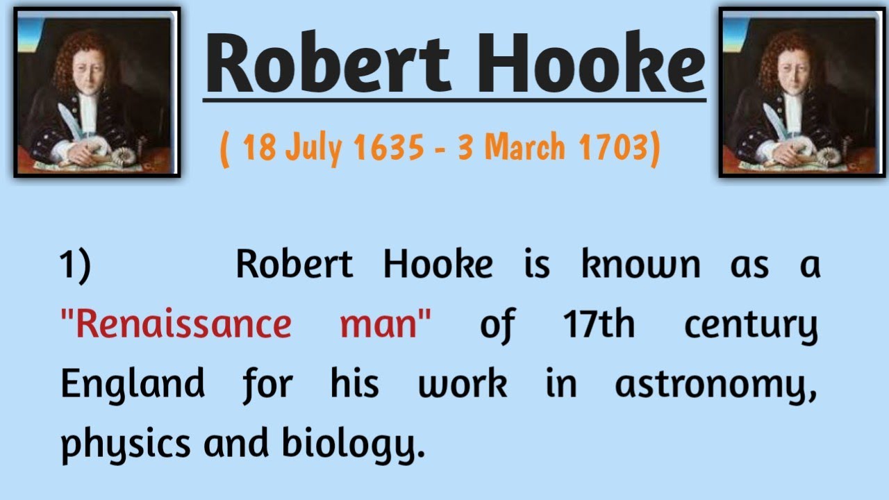 Robert Hooke essay in English | Robert Hooke Biography| Robert Hooke Information |Robert Hooke Facts - YouTube