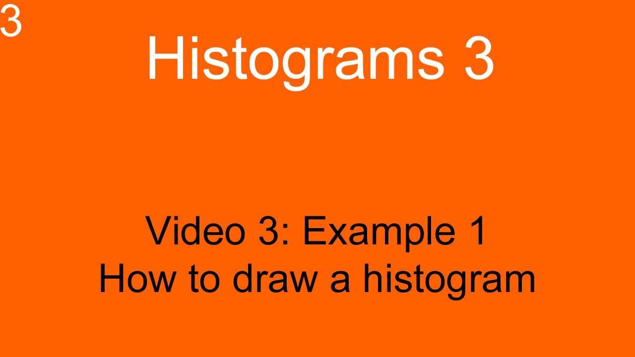 Histograms 3: 1st example (how to draw a histogram) - YouTube