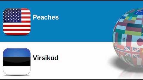 Learn Estonian vocabulary #Topic = Stone fruit