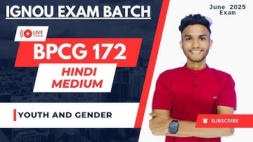 #28 BPCG 172 | YOUTH GENDER AND IDENTITY | IMPORTANT QUESTIONS MARATHON IGNOU WALAY AAYUSH SIR