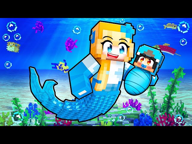 Adopted By MERMAIDS In Minecraft! class=