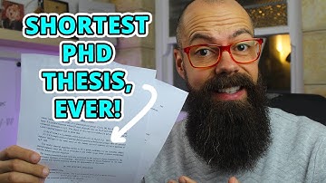 The Shortest PhD Thesis, EVER. Unbelievably short! Einstein, Rector and more...