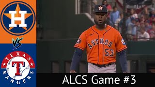 Astros VS Rangers ALCS Condensed Game 3 Highlights  10\/18\/23