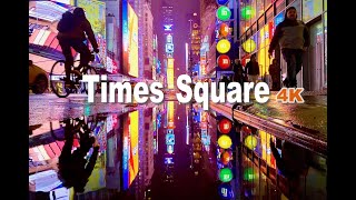 Walking Around Times Square, New York City. 4K