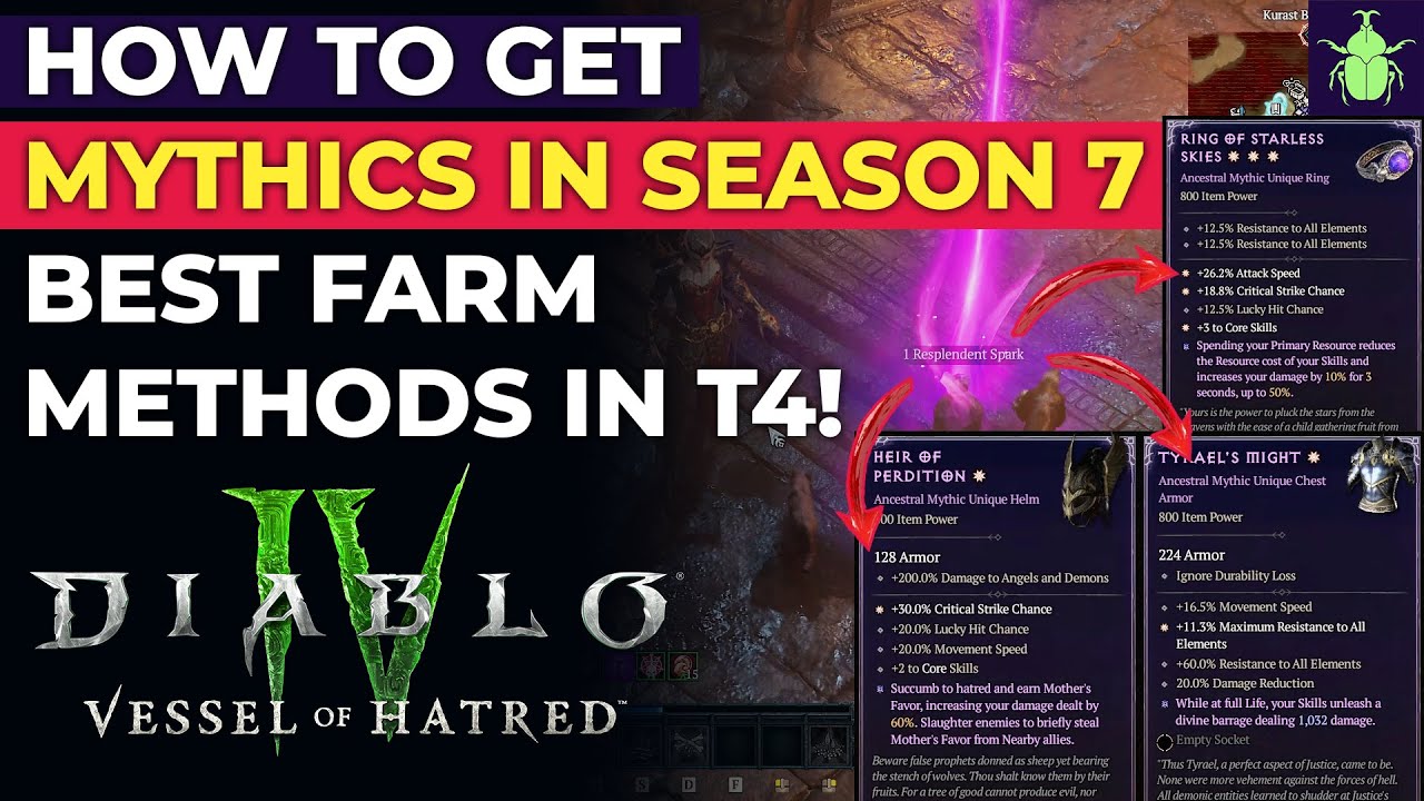Diablo 4 - How To Get Mythics in Season 7 – Best Farm Methods at T4 ...