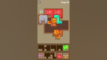 Block Puzzle Cats 🐽 Stage 58 ⛳ Gameplay Walkthrough 🌮 #blockpuzzle #puzzlecats  #cats #gameplay