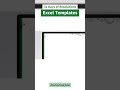 Excel Templates #shorts