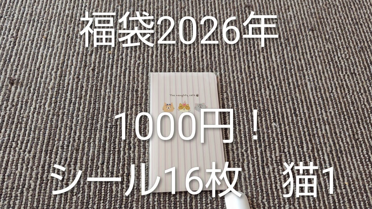 福袋中身大公開　シール2026年福袋1000円 楽天パインブック　