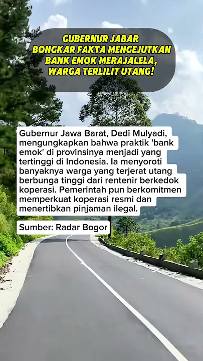 Gubernur Jabar Bongkar Fakta Mengejutkan: Bank Emok Merajalela, Warga Terlilit Utang!
