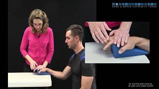 Finger Proximal Inter-Phalangeal: Manual Therapy in a volar glide to improve finger flexion