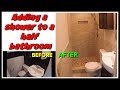 Adding a Shower to a Half Bathroom Remodel DIY