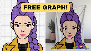 Free C2C Graph & Pattern - Kpop Rumi - C2C Crochet Pattern