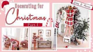 Decorating For Christmas pt. 1 | Entry Table, Dining & Living Room