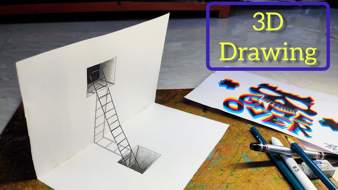 VERY EASY 3D DRAWING 😌💫| IN JUST 3 MINUTES///