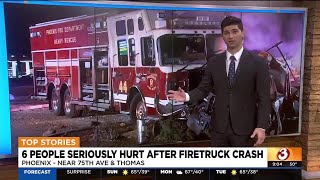 5 Phoenix firefighters injured in crash with SUV