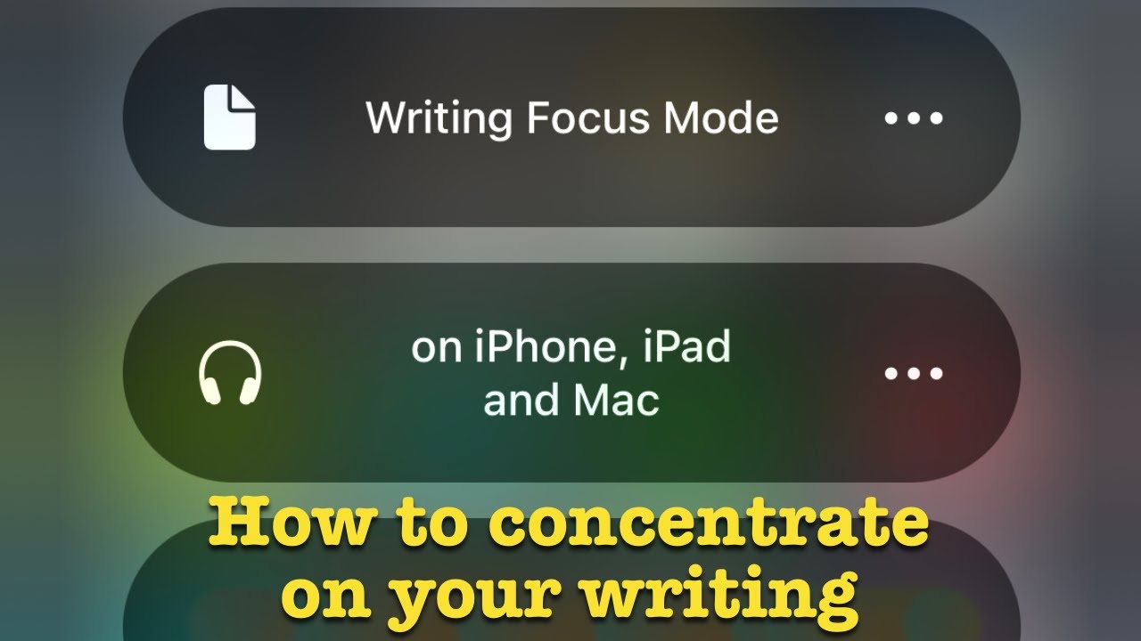 How to concentrate on your writing with Focus Modes YouTube