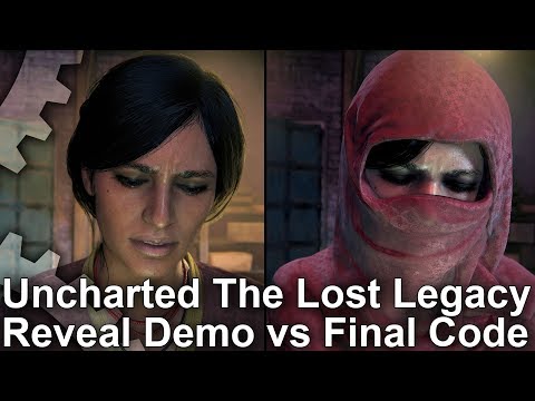 [4K] Uncharted: The Lost Legacy - Reveal Trailer vs Final Game Comparison