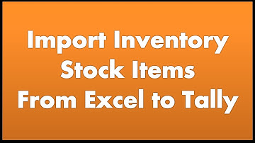 Import Inventory Stock Items From Excel to Tally | EazyAUTO4 Excel+to+Tally