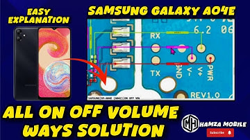 Samsung A04E/SM-A042 ON OFF VS Volume Keys Not Working problem Solution.Samsung A04E power strip Way