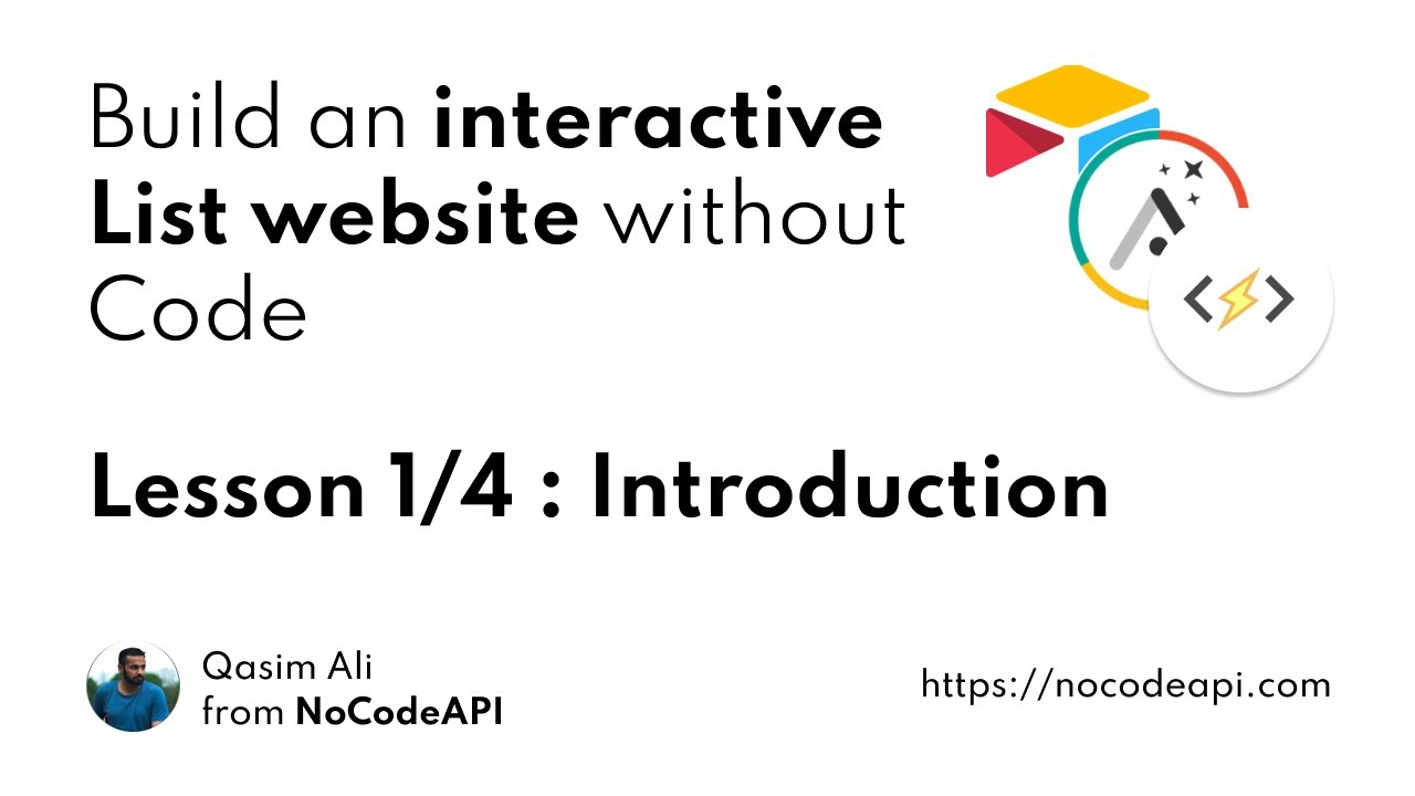 Lesson 1/4 – Build an interactive List website without writing any code