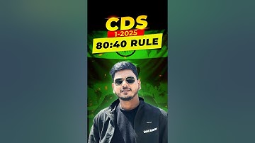 80-40 rule to clear CDS Exam | CDS Exam Strategy…. ✅ …🤓 #cds #cdsexam