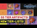 BEST Artifacts Tier-List! All 30 Ranked By Set Effects & Type! | Genshin Impact