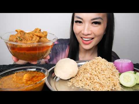 インドカレー＋ライス（ASMR 咀嚼音）ささやき声 | SAS-ASMR