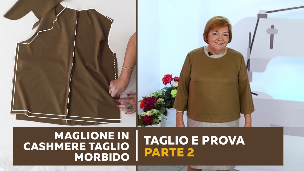 Maglione in cashmere taglio morbido. Taglio e prima prova. Parte 2