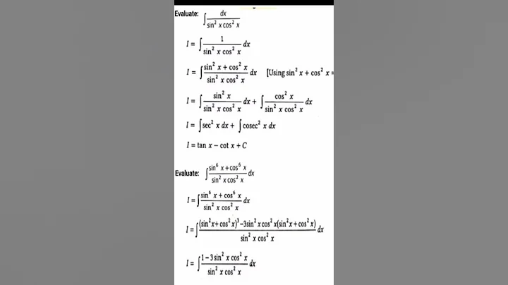 Integral of 1/sin^2(x)+cos^2(x)