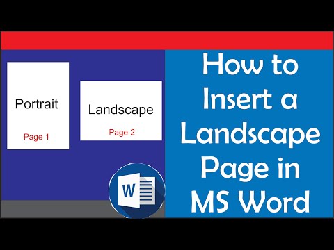 How To Show Landscape Page As Portrait Document Word 2016?