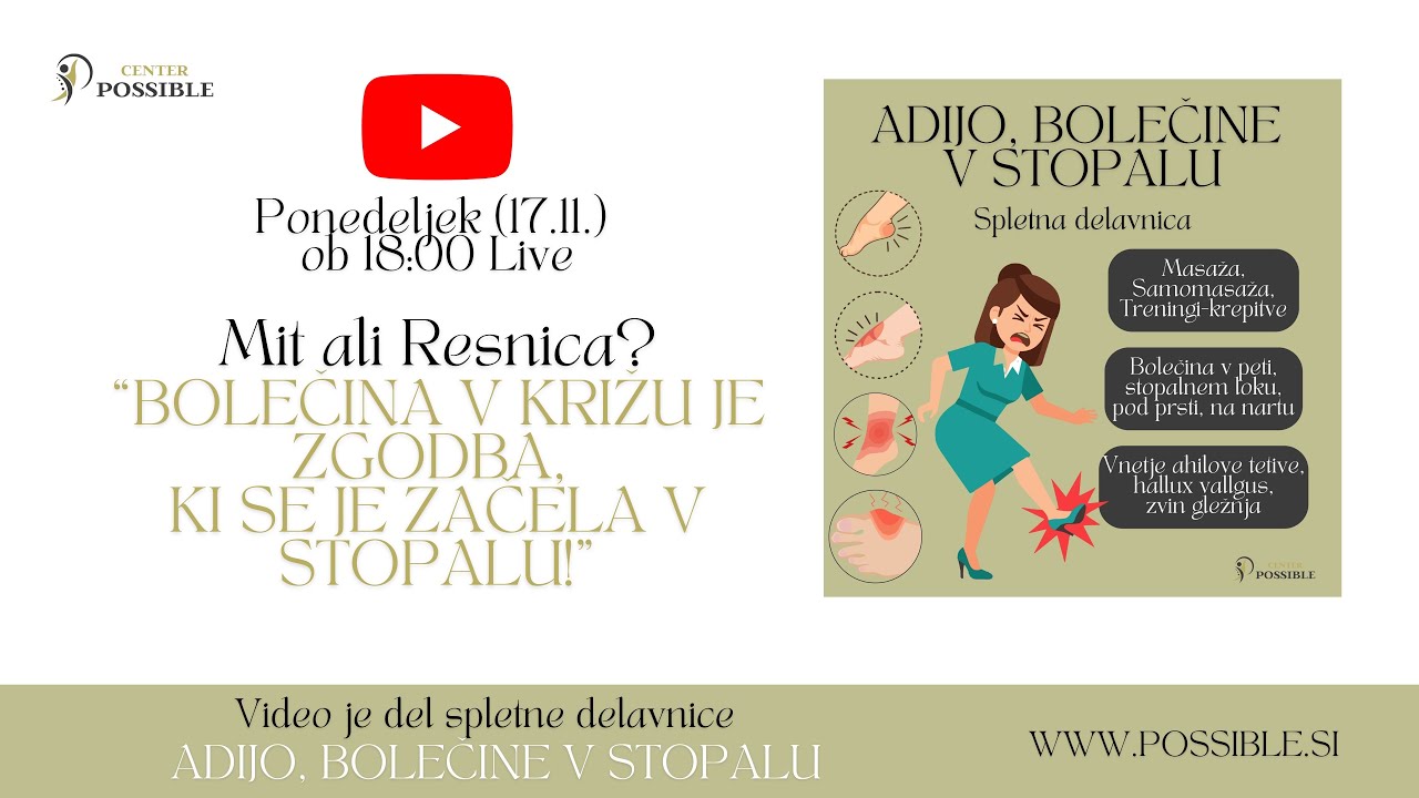 Mit ali resnica: Bolečina v križu je zgodba, ki se je začela v stopalu I Center Possible