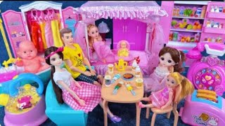 5 Minutes Satisfying Barbie Doll Family Dinner &amp; Toy Playtime 🍽️💖 | Tiny Toy World