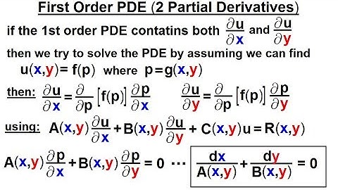 Math: Partial Differential Eqn. - Ch.1: Introduction (20 of 42) 1st Order PDE (2 Partial Deriv.)