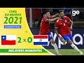 Chile 2 x 0 paraguai melhores momentos  5 rodada eliminatrias da copa  geglobo