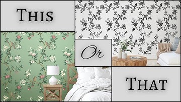 One Chinoiserie Stencil, Two Different Looks! Stencil In Colors Or Stencil In Black And White!