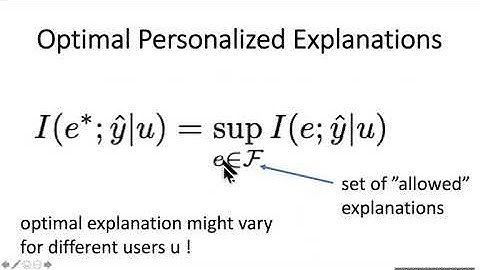 Personalized Explanations for Machine Learning - Part 2