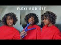 FLEXI ROD SET on blown out hair