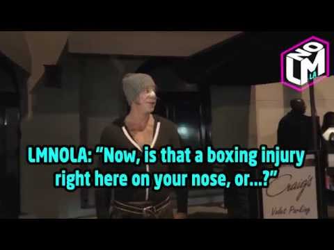 Mickey Rourke Threatens Paparazzi