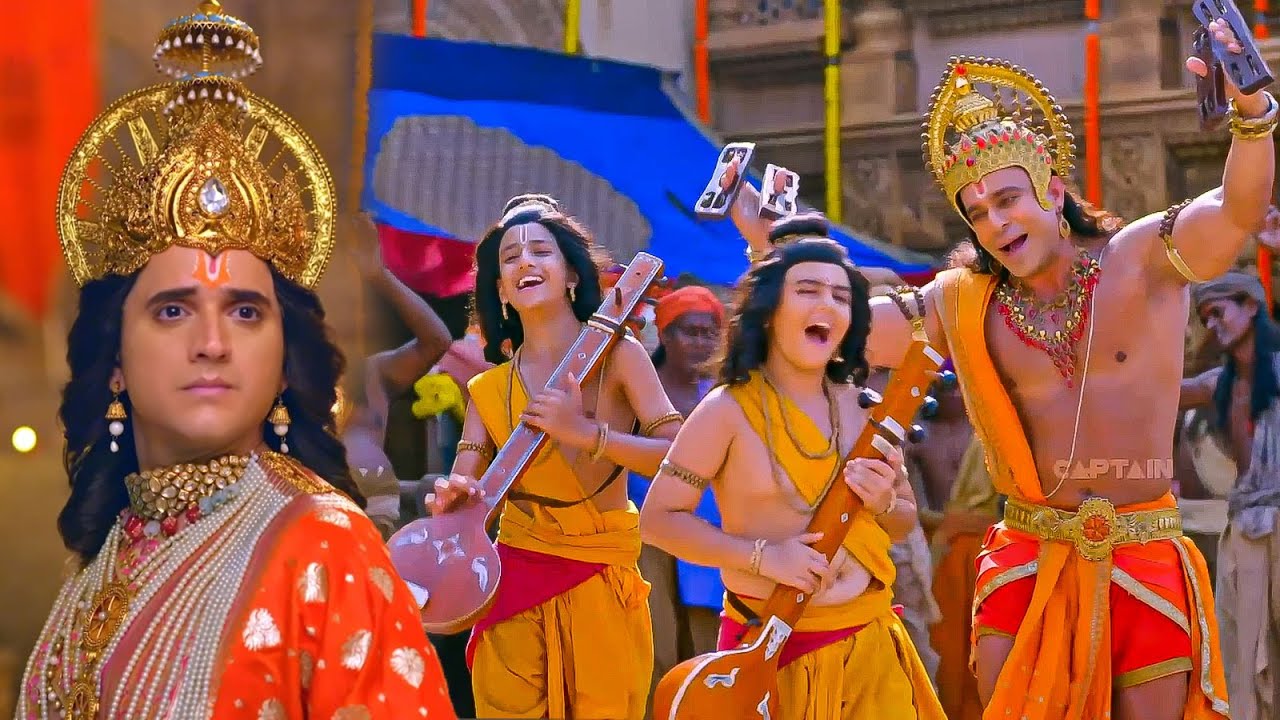 Maha Episode - दो बालको की वीणा पर नाचते हनुमान जी को देख हैरान हुए राम जी || Ramayan Ram Gatha