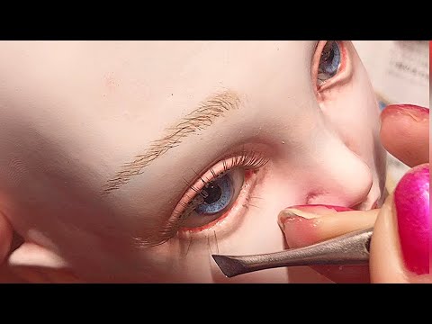 球体関節人形 制作動画 メイク工程をほとんど撮ってみたよ Doll Making Movie Youtube