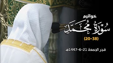 يختم الشيخ أ. د. محمد برهجي سورة محمد ﷺ في المسجد النبوي  | فجرية الجمعة 21-6-1447هـ